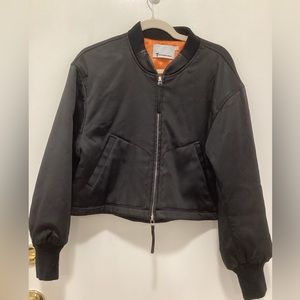 Super Stylish T by Alexander Wang cropped bomber jacket. Size M